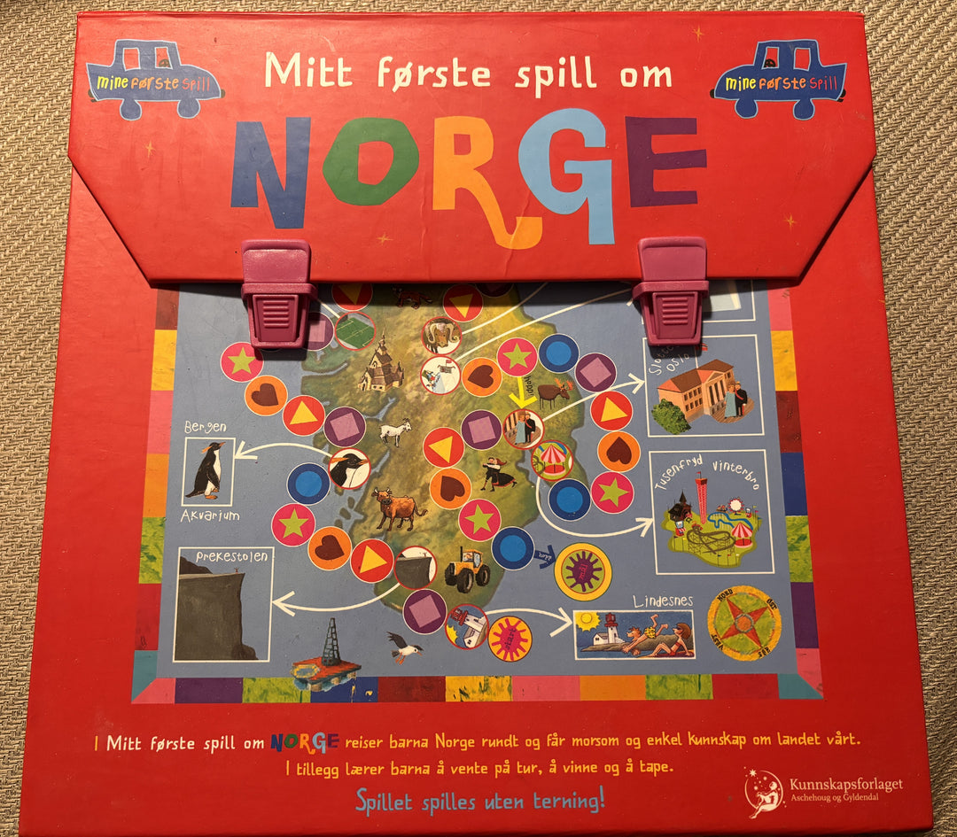 Mitt første spill om Norge. Brettspill.
