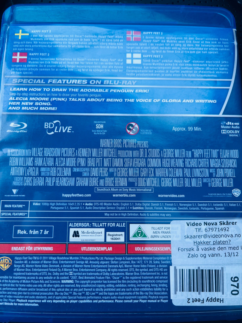 Happy Feet 2. Blu-ray.