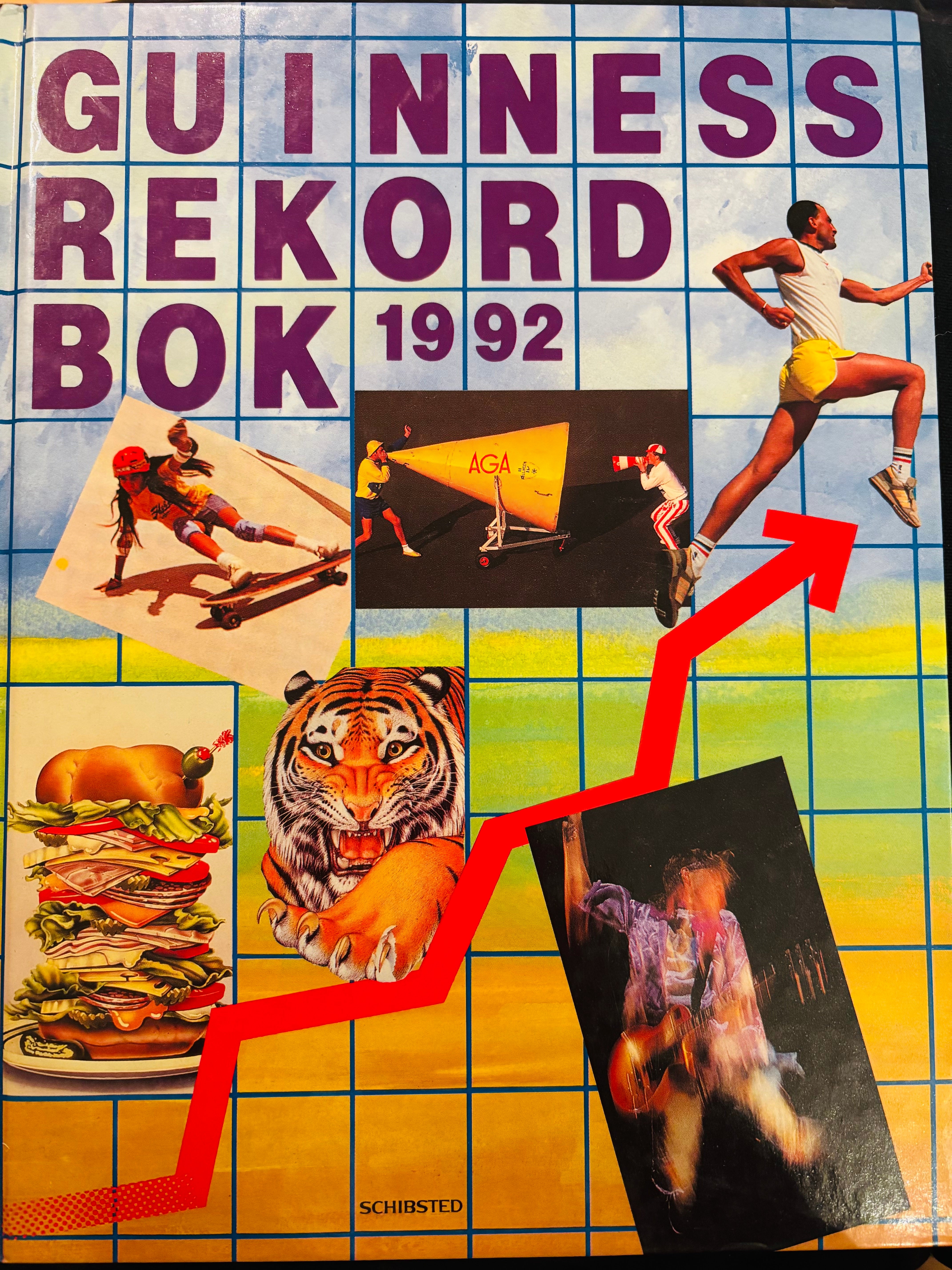 Guinness rekordbok 1992. Bok.