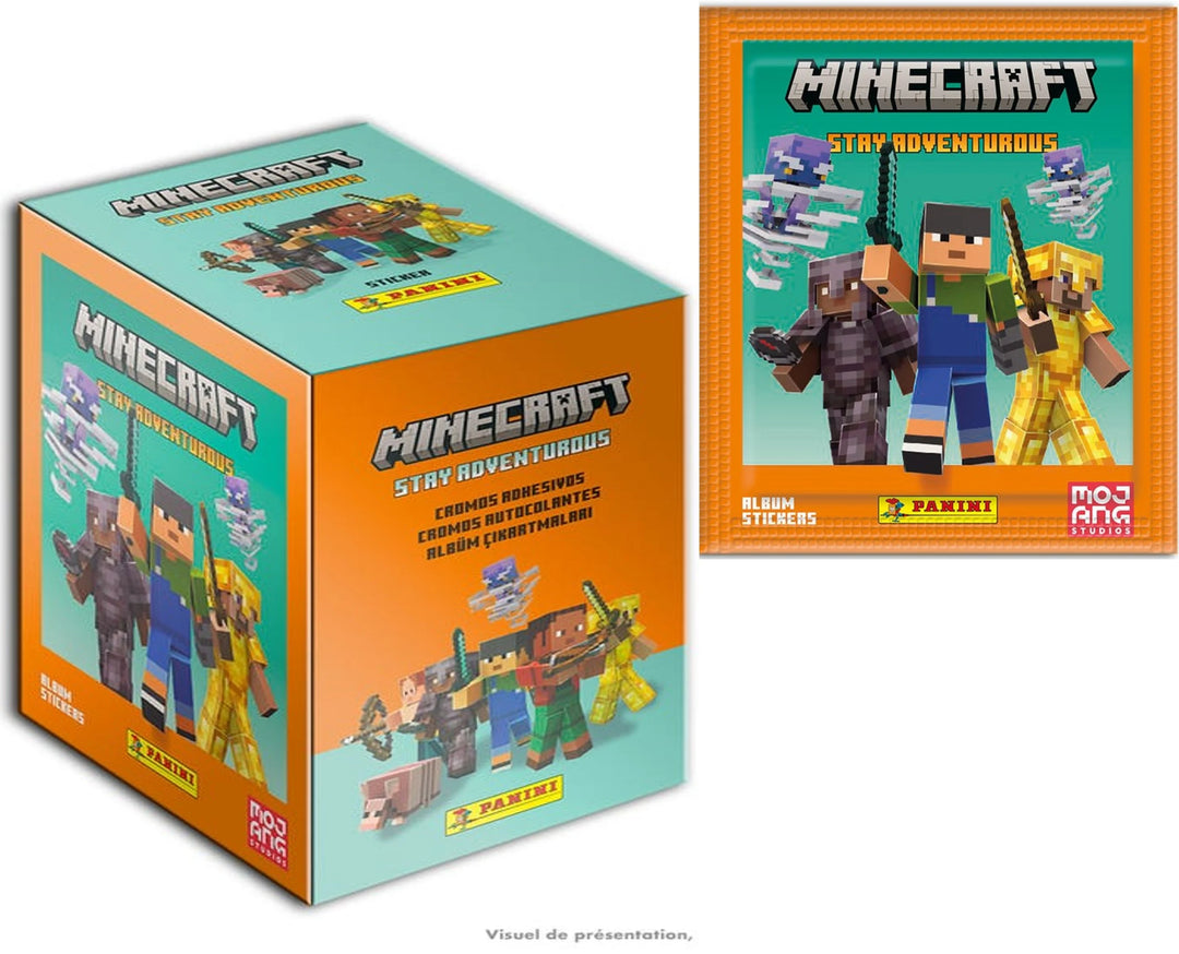 MINECRAFT - Panini  - 1 package with 5 Stickers