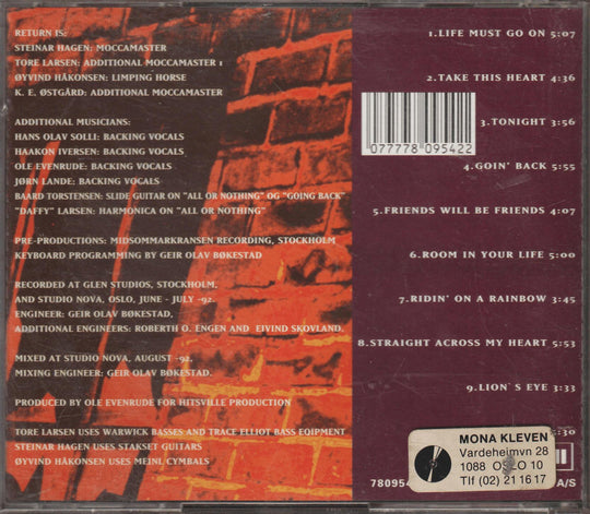Return – V. 1990. CD.