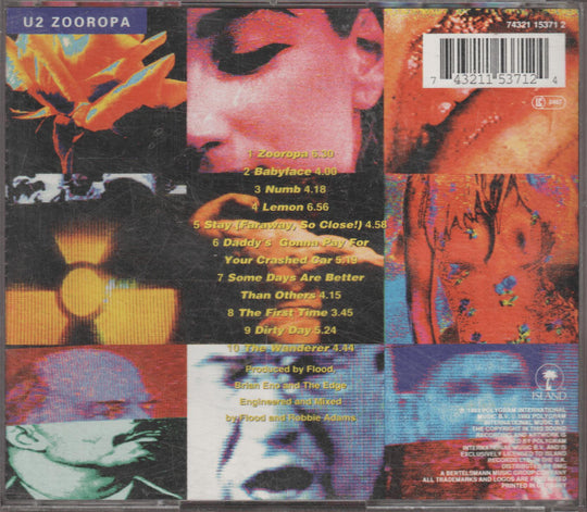 U2 – Zooropa. 1993. CD.