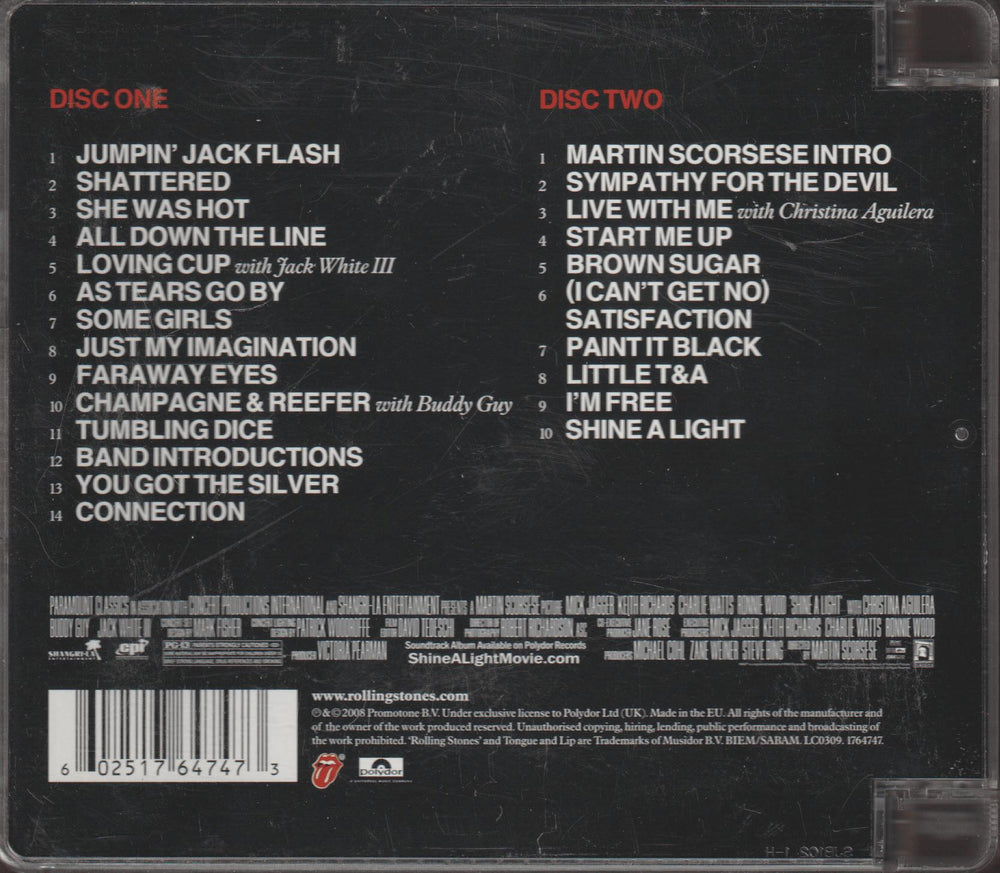 The Rolling Stones – Shine a Light. 2008. CD.