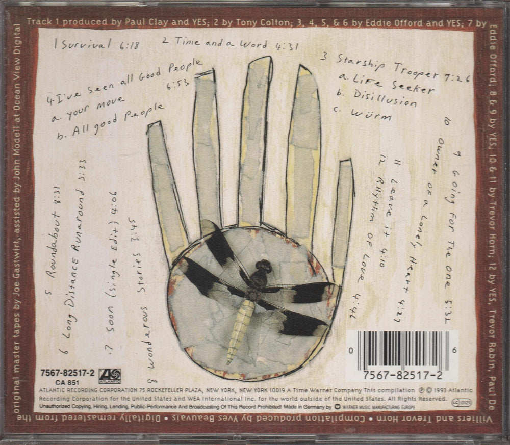 Yes – Highlights: The Very Best of Yes. 1993. CD