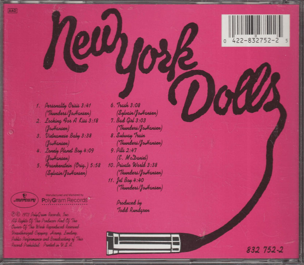 New York Dolls – New York Dolls. 1973. CD.