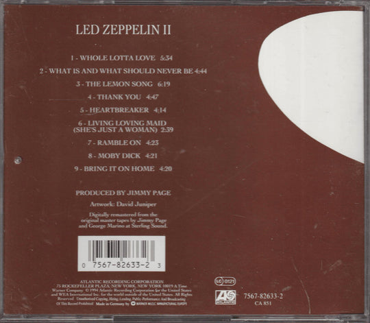 Led Zeppelin – Led Zeppelin II. 1969. Remastered CD.