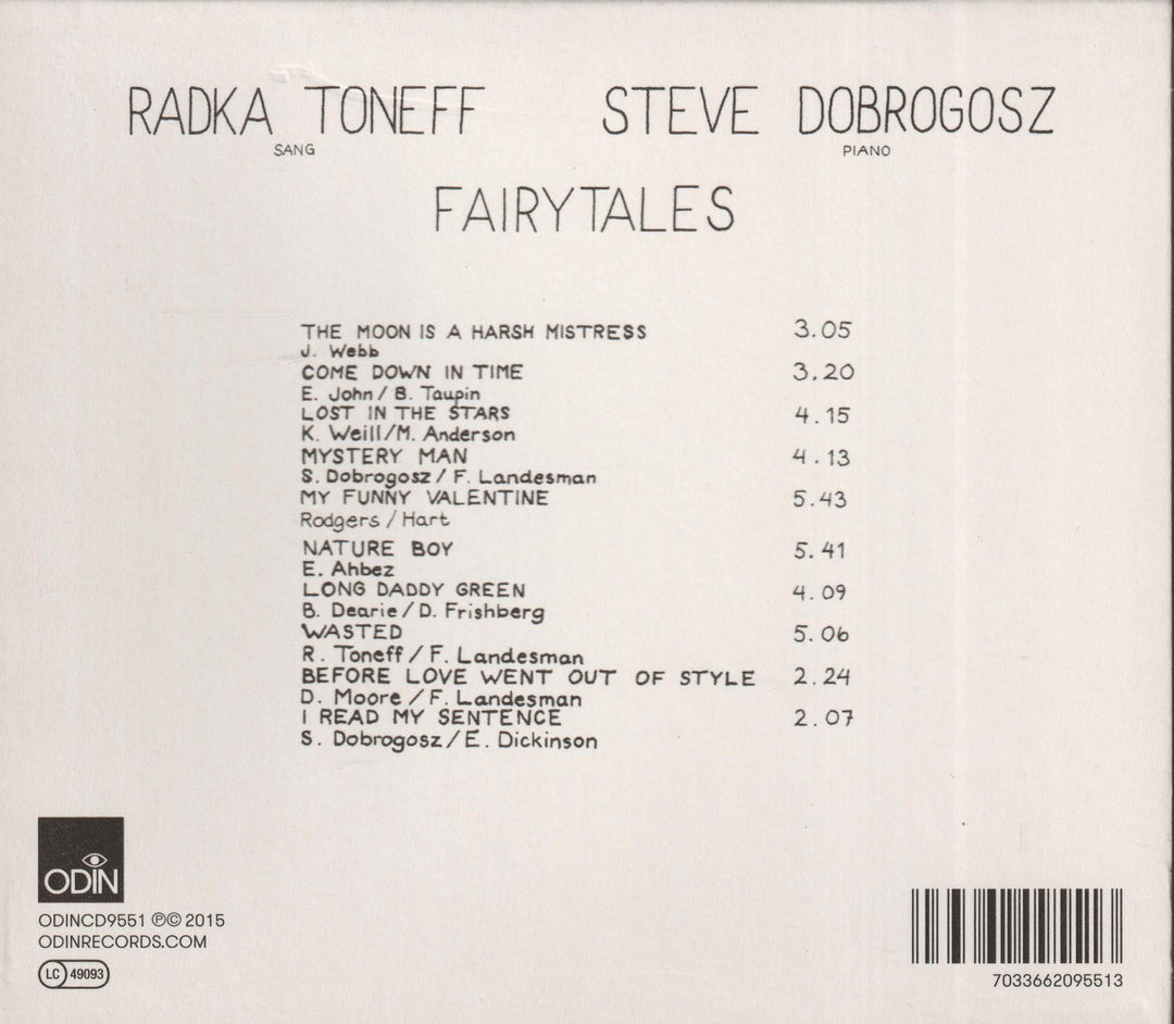 Radka Toneff & Steve Dobrogosz – Fairytales. 1982. CD.