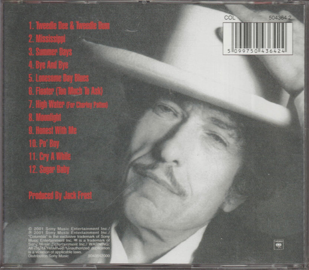 Bob Dylan – "Love and Theft". 2001. CD.