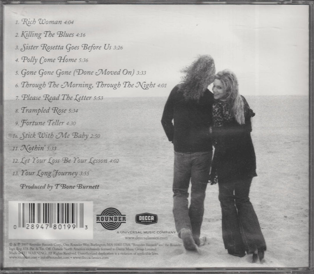 Robert Plant & Alison Krauss – Raising Sand. 2007. CD.