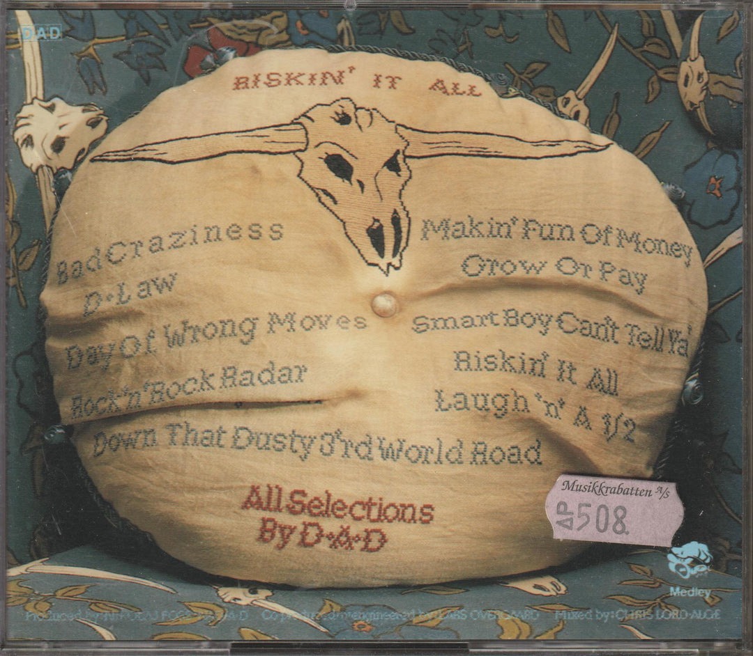 D-A-D - Riskin' It All (1991). CD.