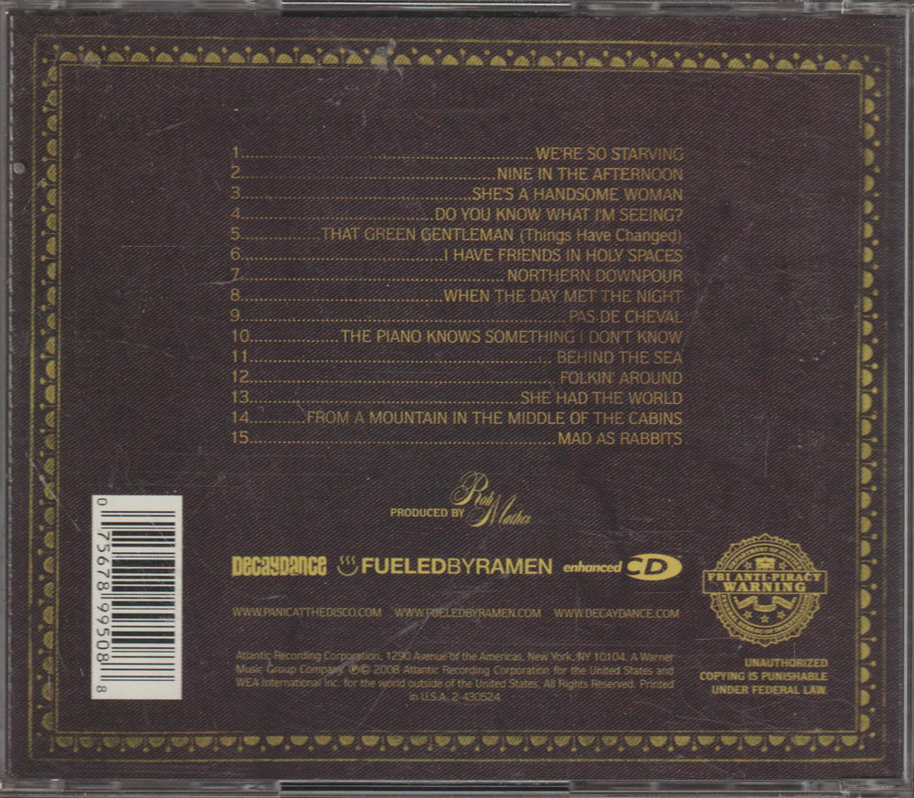 Panic! At The Disco - Pretty. Odd. (2008). CD.