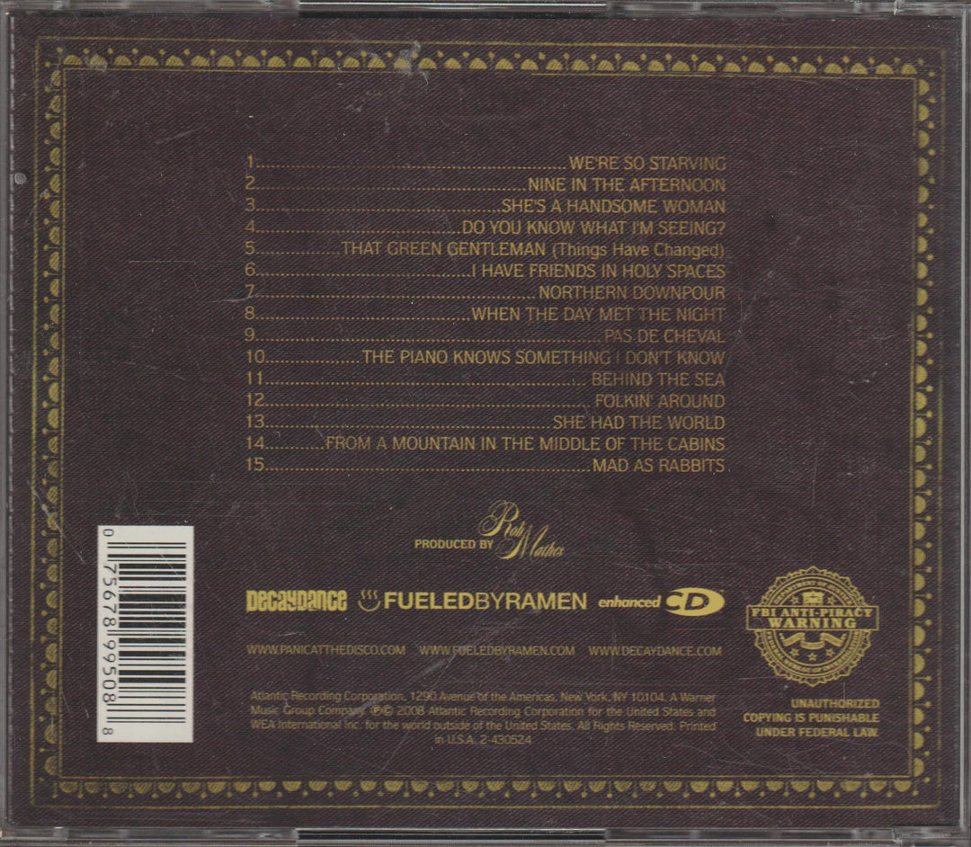Panic! At The Disco - Pretty. Odd. (2008). CD.