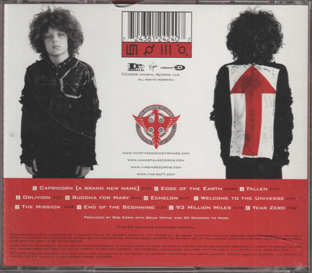 30 Seconds To Mars - 30 Seconds To Mars (2002). CD.