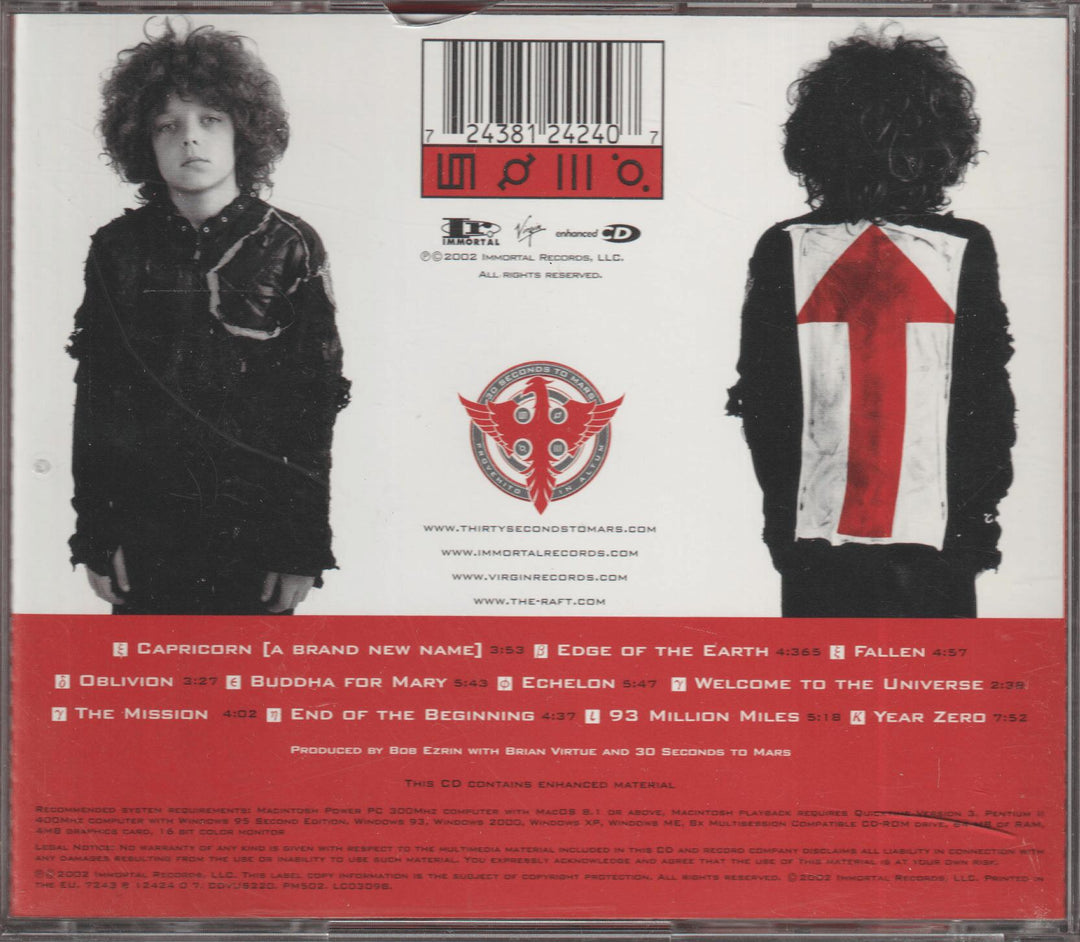 30 Seconds To Mars - 30 Seconds To Mars (2002). CD.