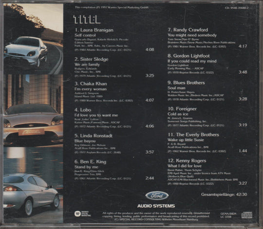 Various Artists - Best of... Ford Audio Systems Volume 1 (1998). CD.