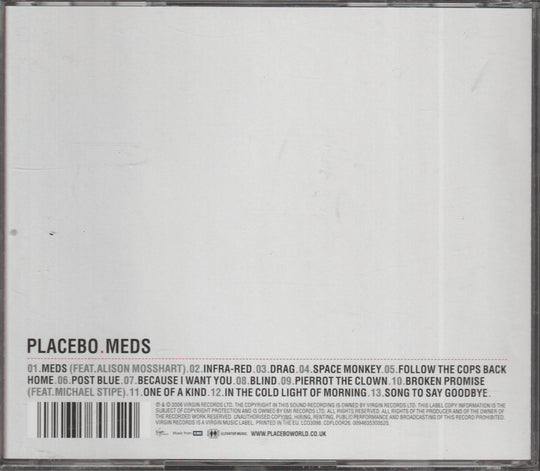 Placebo - Meds (2006). CD.
