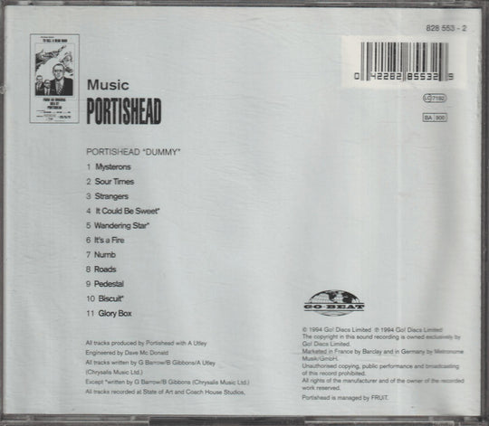 Portishead - Dummy (1994). CD.