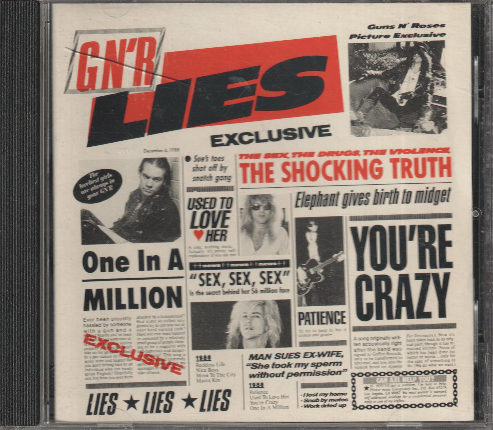 Guns N' Roses - G N' R Lies (1988). CD.