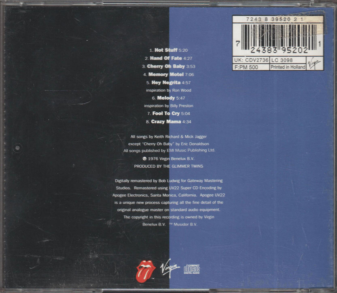 The Rolling Stones - Black and Blue (1976). CD.