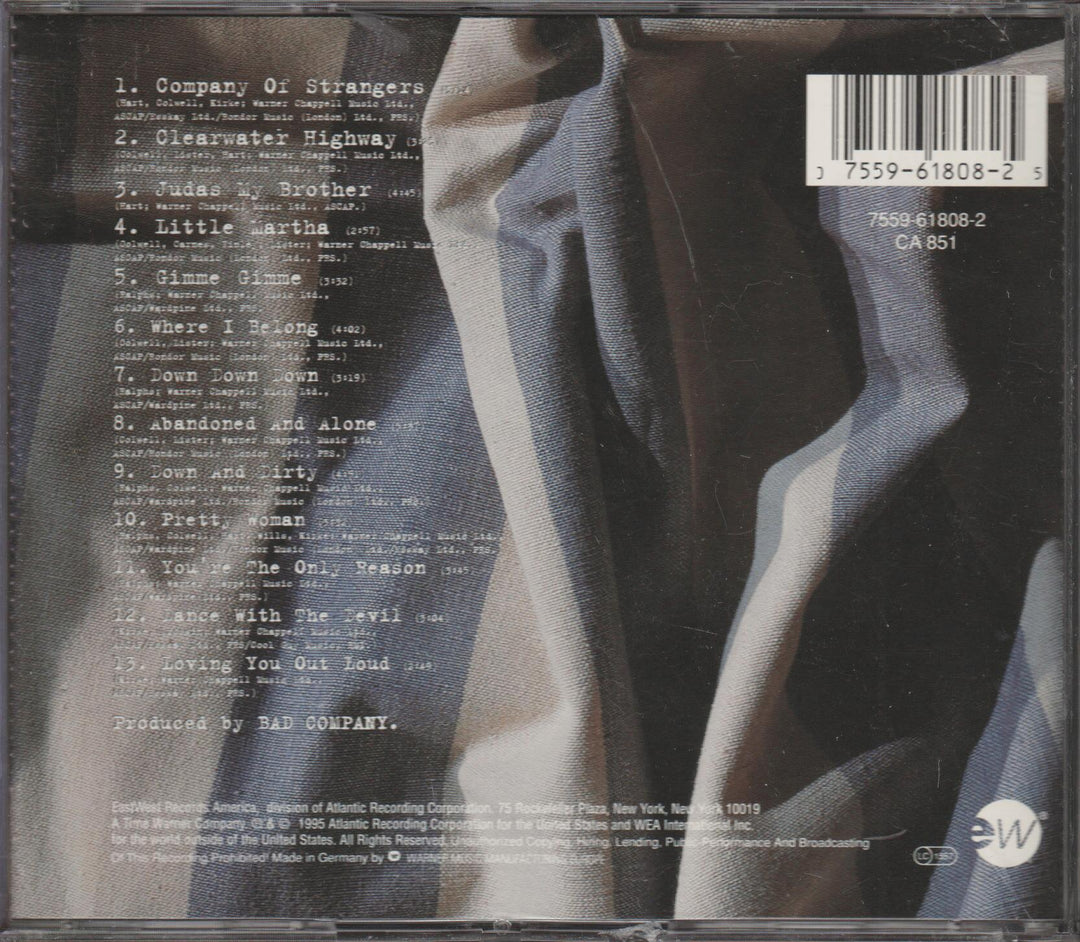 Bad Company - Company of Strangers (1995). CD.