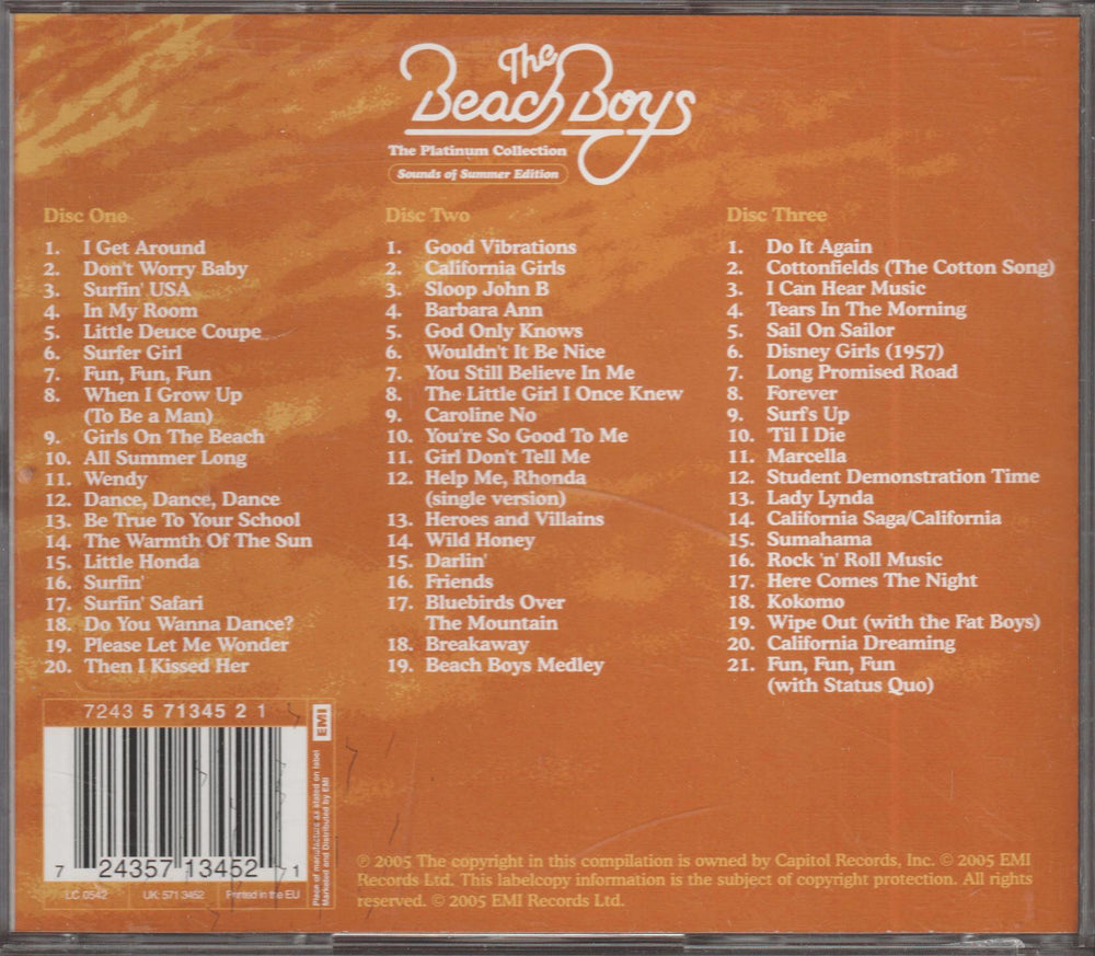 The Beach Boys - The Platinum Collection: Sounds Of Summer Edition (2005). 3CD.