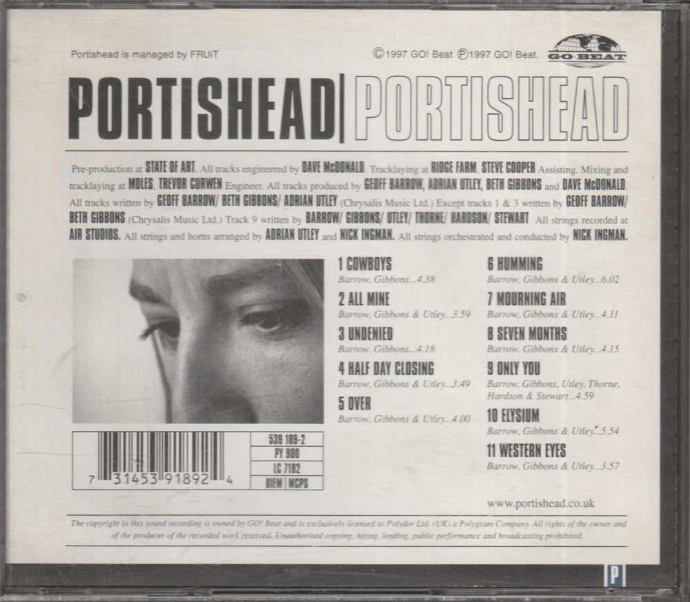 Portishead - Portishead (1997). CD.