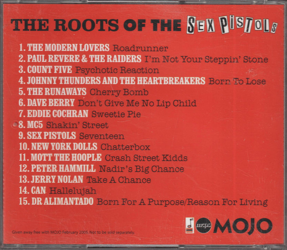 Various Artists - Mojo Presents: The Roots Of The Sex Pitsols (2004). CD.