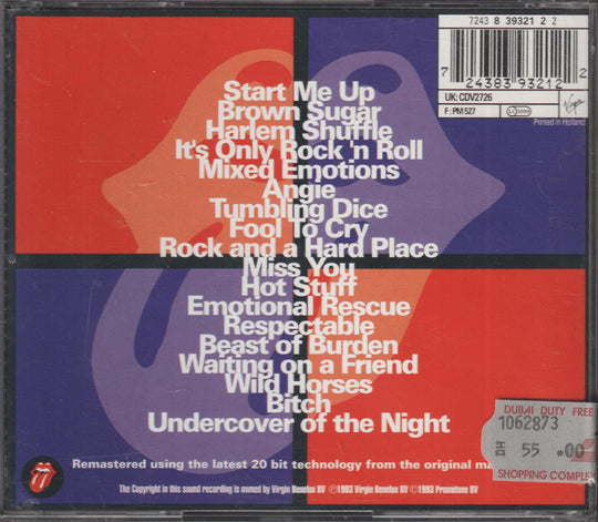 The Rolling Stones - Jump Back: The Best Of The Rolling Stones '71-'93 (1993). CD.