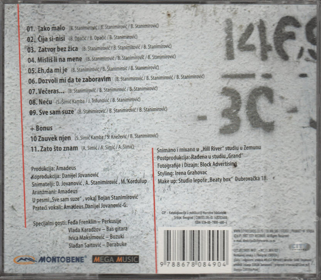 Amadeus Band - Večeras... (2005). CD.