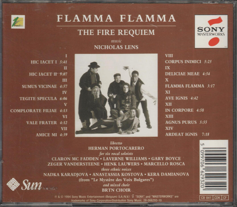 Nicholas Lens - Flamma Flamma (The Fire Requiem) (1994). CD.
