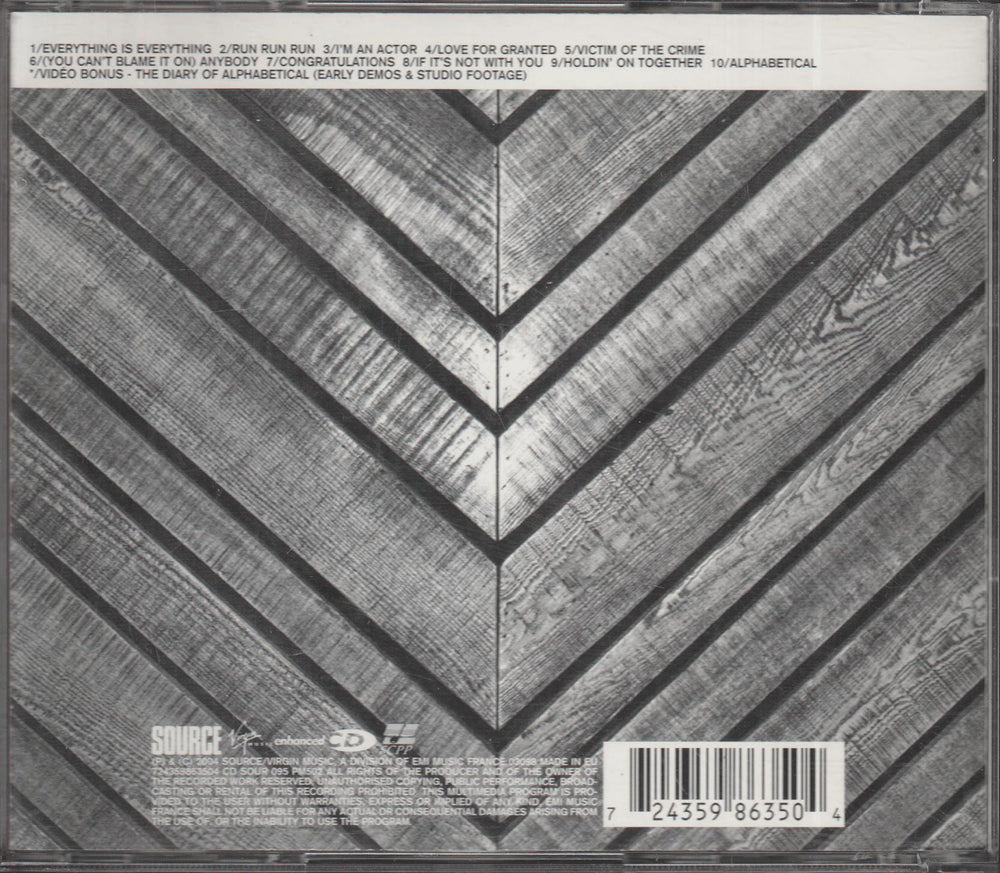Phoenix - Alphabetical (2004). CD.