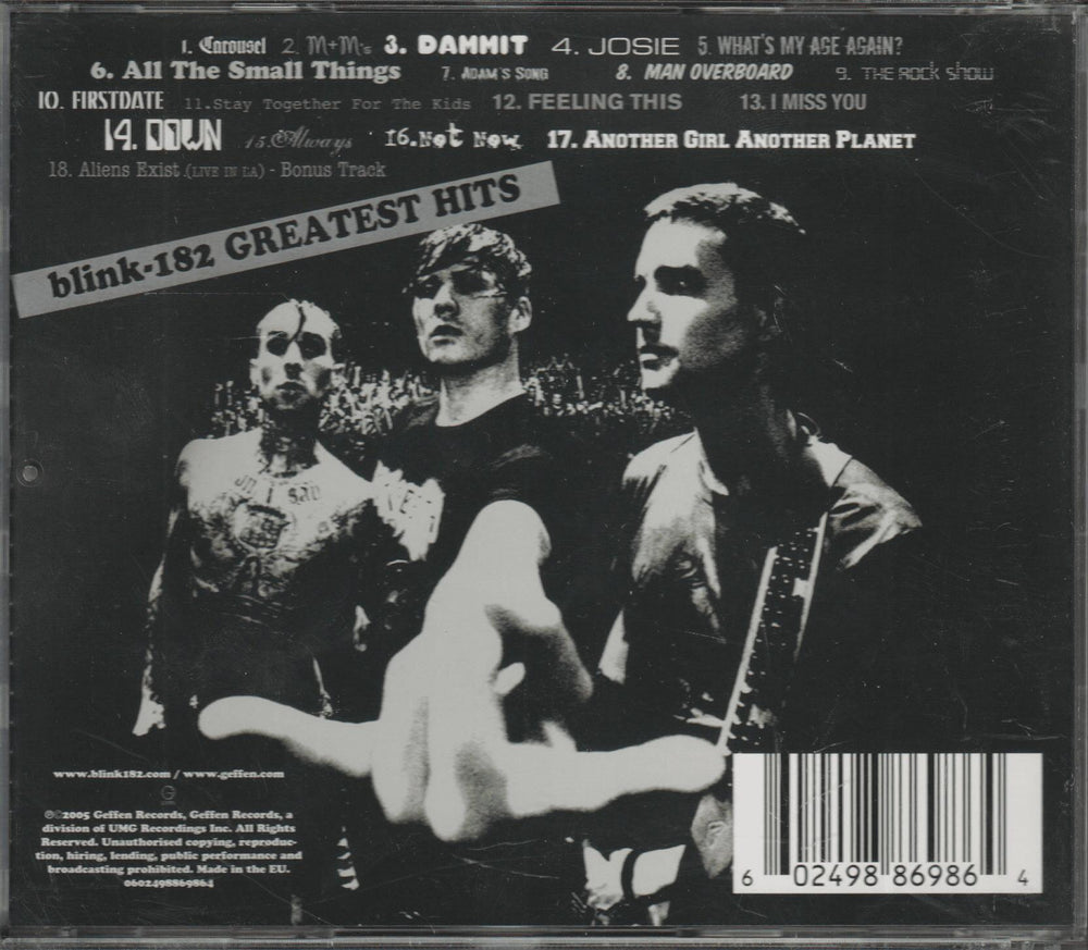 Blink-182 - Greatest Hits (2005). CD.