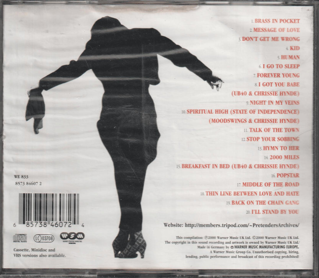The Pretenders - Greatest Hits (2000). CD.