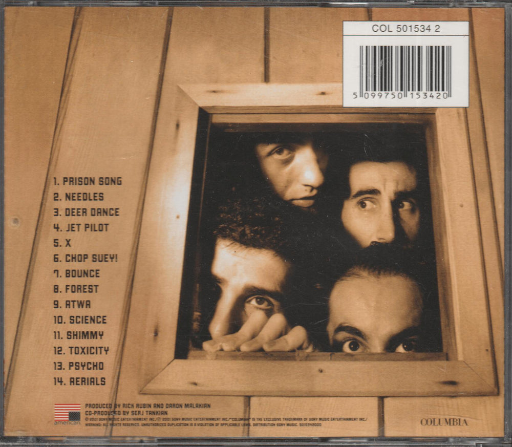 System Of A Down - Toxicity (2001). CD.