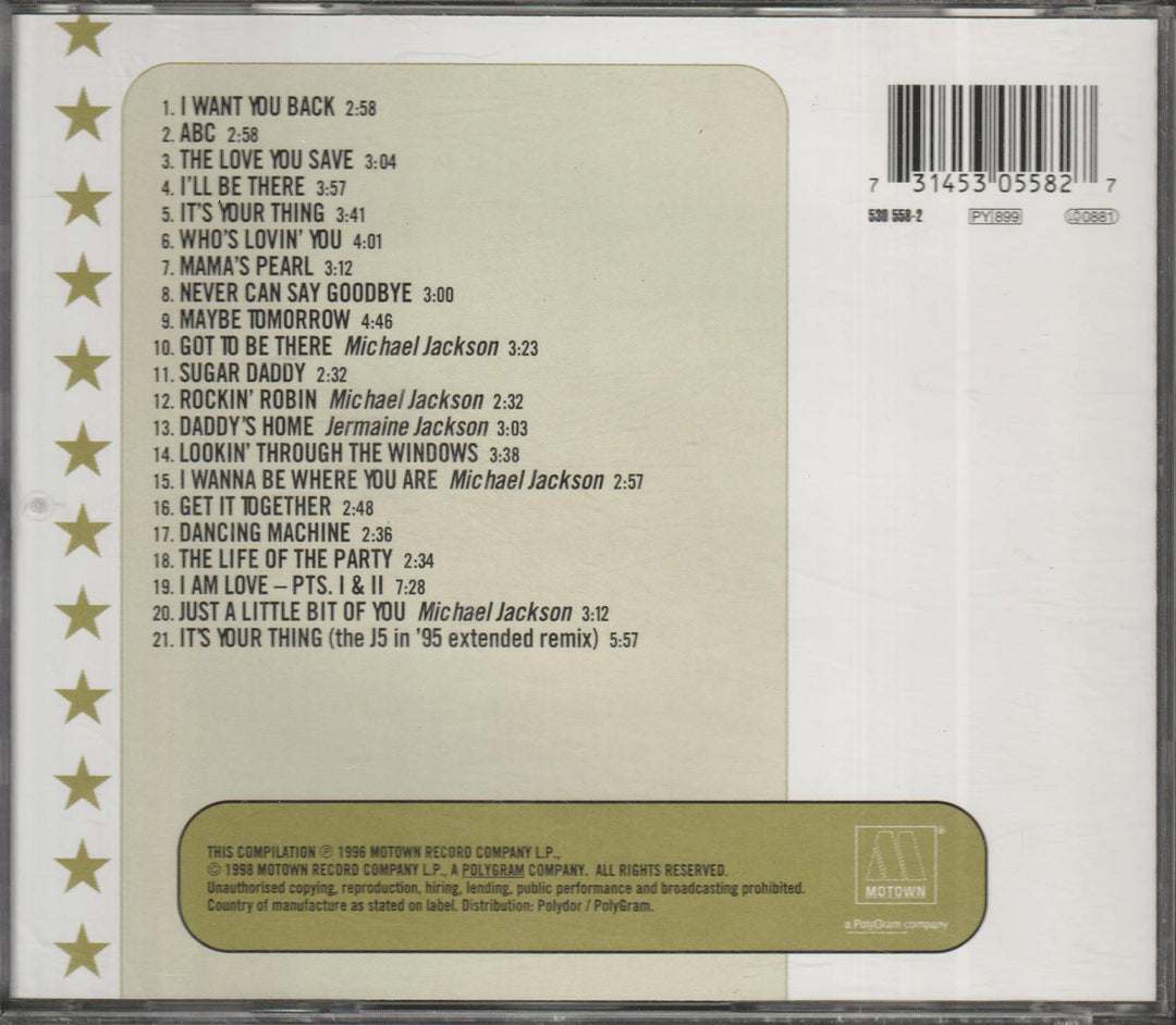 Jackson 5 - The Ultimate Collection (1995). CD.
