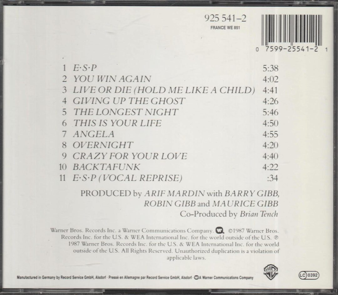 Bee Gees - E.S.P. (1987). CD.