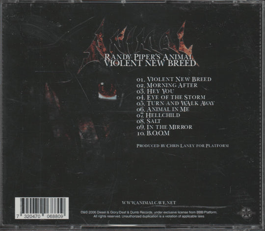 Randy Piper's Animal - Violent New Breed (2006). CD.