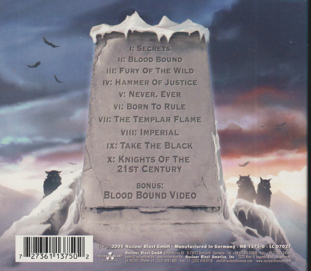 HammerFall - Chapter V: Unbent, Unbowed, Unbroken (2005). CD.