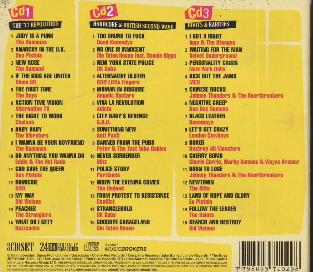 Various Artists - Punk 1977/2007: 30th Anniversary / Limited Edition (2007). 3CD.
