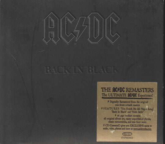 AC/DC - Back In Black (1980/Remastered). CD.