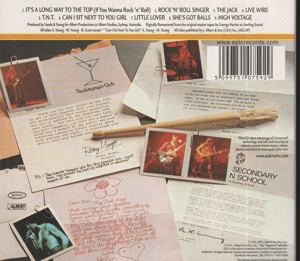 AC/DC - High Voltage (1976/International Edition). CD.