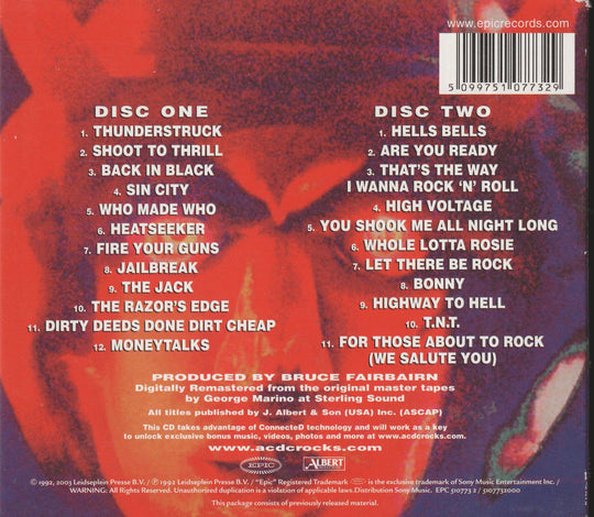 AC/DC - Live (1992 / 2 CD Collector's Edition). 2CD.