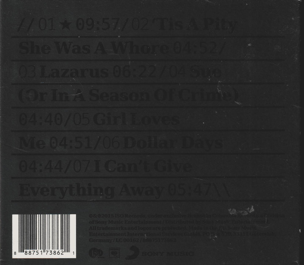 David Bowie - Blackstar (2016). CD.