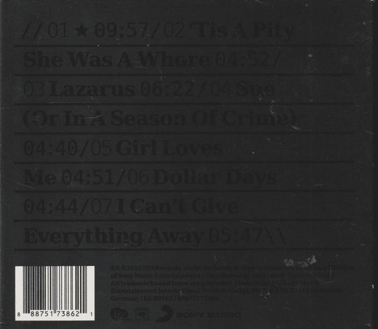 David Bowie - Blackstar (2016). CD.