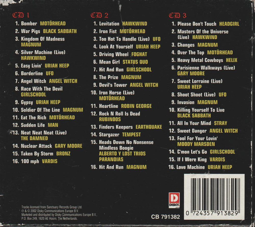 Various Artists - Metal (3 CD). 3CD Samleboks.
