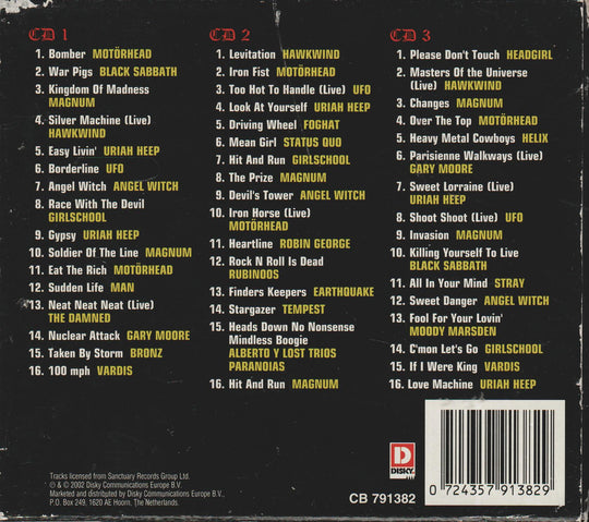 Various Artists - Metal (3 CD). 3CD Samleboks.