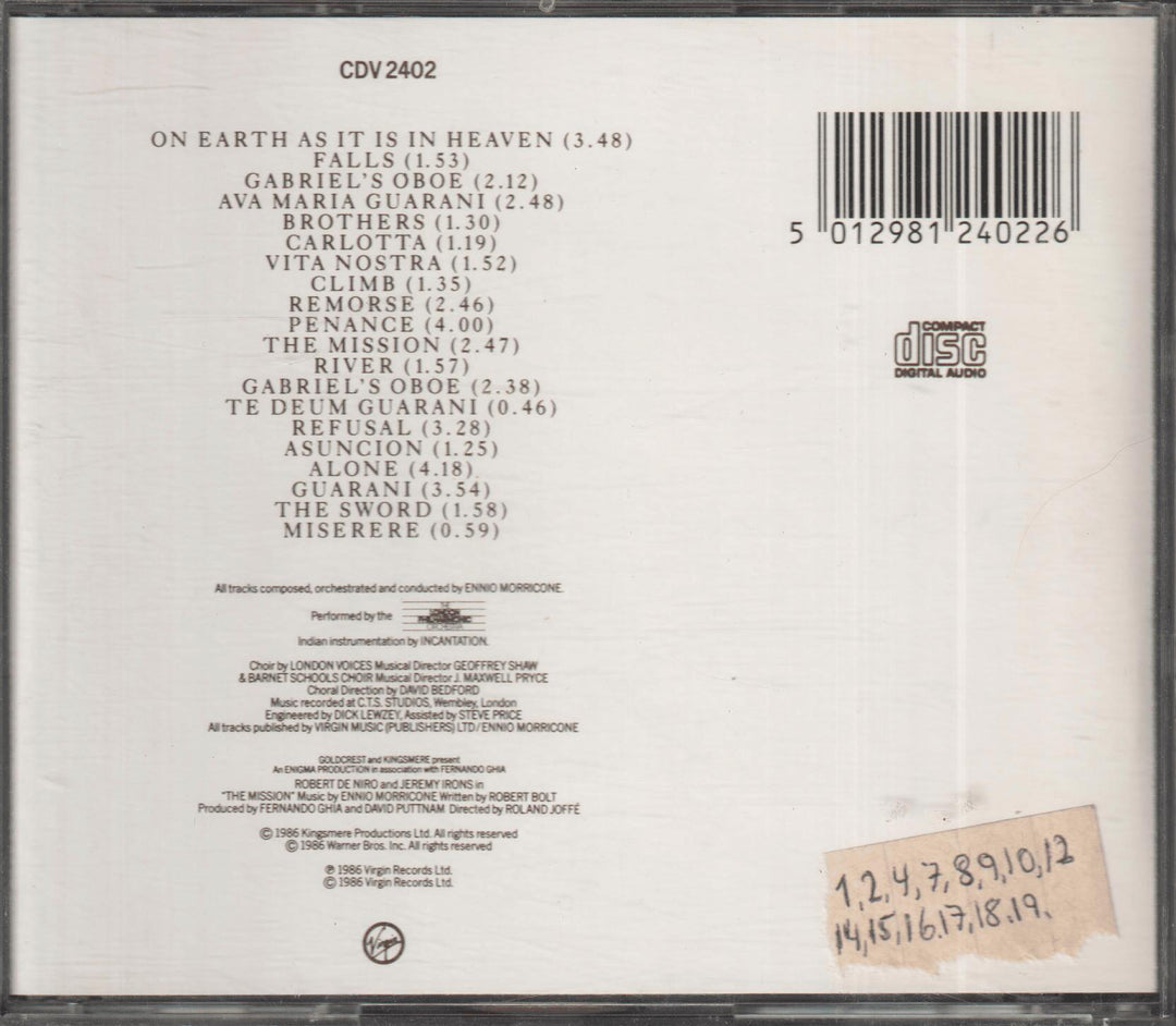 Ennio Morricone - The Mission (Original Soundtrack, 1986)