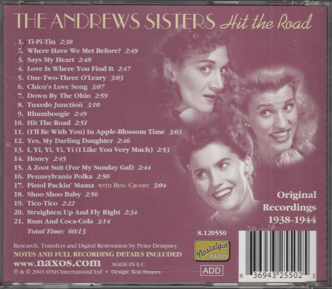 The Andrews Sisters - Hit the Road (Original 1938-1944 Recordings)