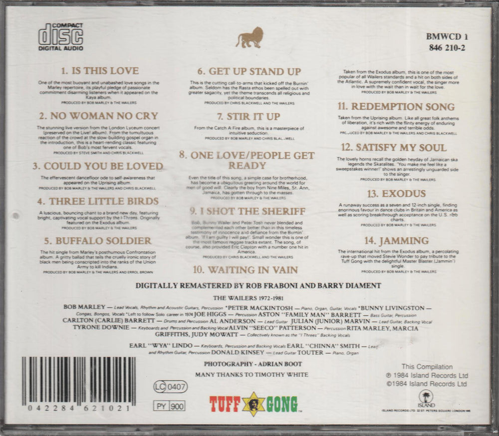 Bob Marley and the Wailers - Legend (The Best Of, 1984)
