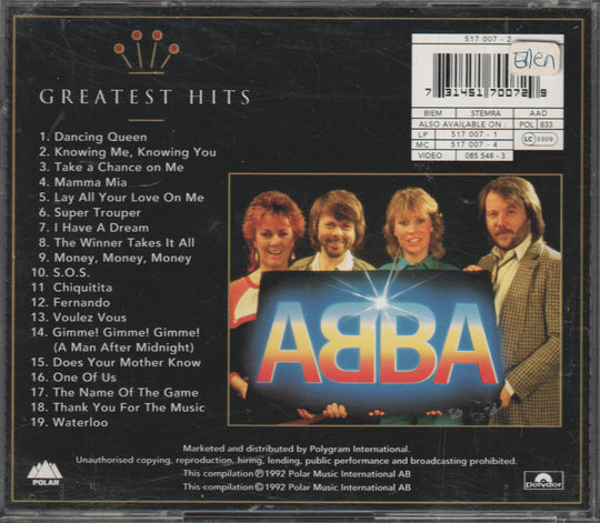 ABBA - Gold (Greatest Hits, 1992)